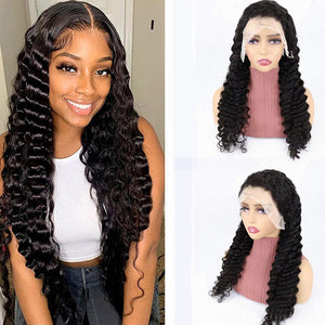 13x4 Hand-Tied Human Hair Lace Wig – Natural Look & Dyeable - Dazzling Beauty Solution