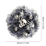 Halloween Black Mesh Skull Garland – Spooky Party Decoration - Dazzling Beauty Solution