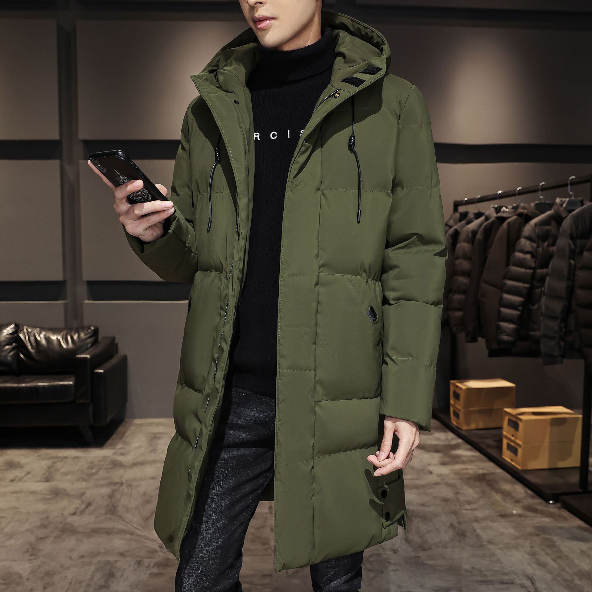 Men’s Thickened Cotton Winter Work Coat – Fashionable & Durable Outerwear - Dazzling Beauty Solution