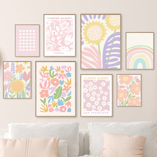 Rainbow Sunflower Wall Art Canvas Painting - Dazzling Beauty Solution