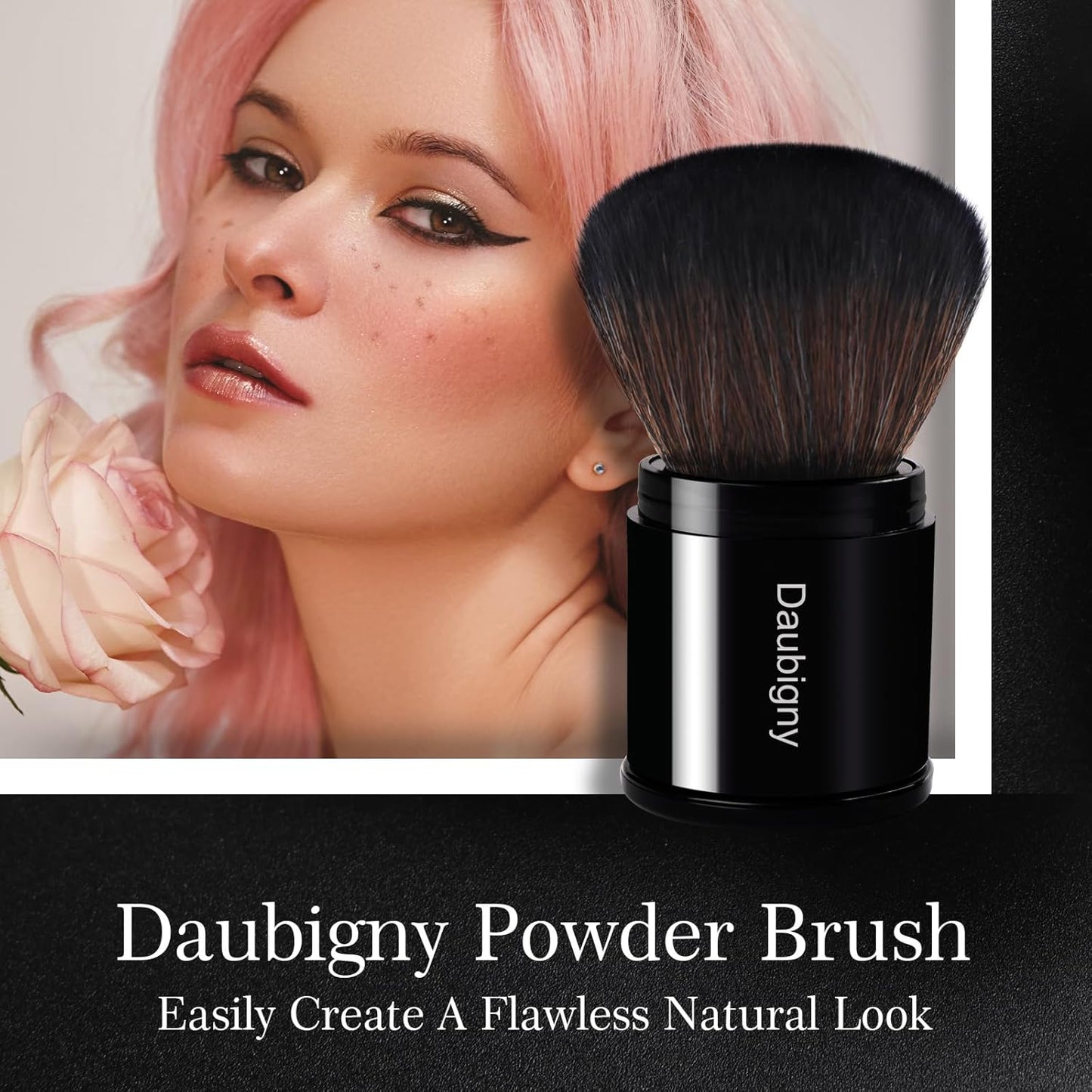Retractable Kabuki Makeup Brush, Powder Brushes Foundation Travel Foundation Brush for Blush Bronzer & Powder…
