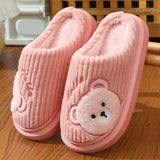 EVA Thick-soled Cotton Slippers Cartoon Bear Plush Cotton Slippers - Dazzling Beauty Solution