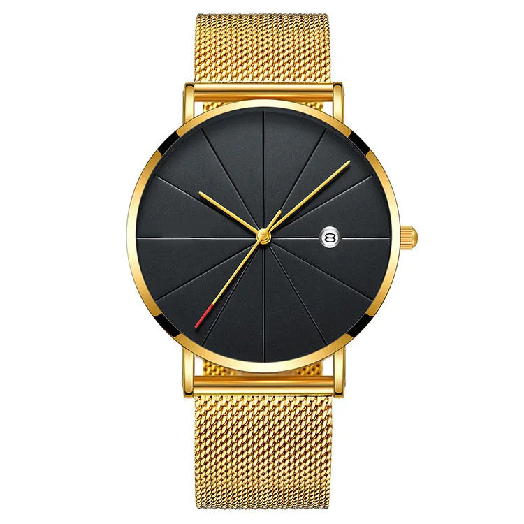 Simple calendar watch male creative waterproof quartz watch - Dazzling Beauty Solution