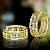 Women’s Elegant Ear Clip – Horse & Butterfly Design in Yellow Gold - Dazzling Beauty Solution