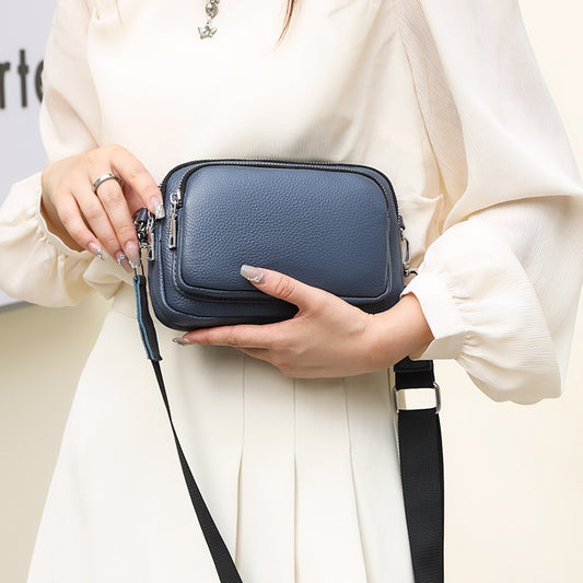 Trendy Multi-Layer Leather Crossbody – Small Square Bag (5 Colors) - Dazzling Beauty Solution