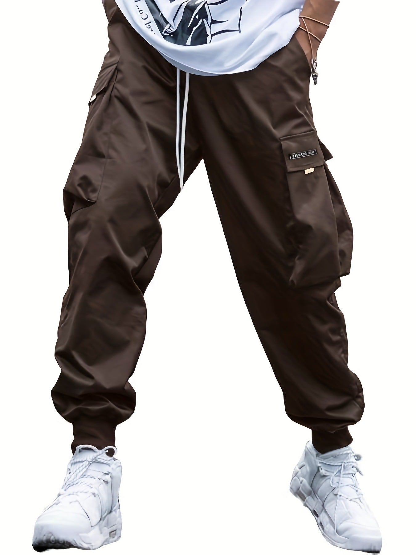 Men’s Winter Multi-Pocket Cargo Pants – Casual Hip-Hop Drawstring Streetwear Trousers - Dazzling Beauty Solution