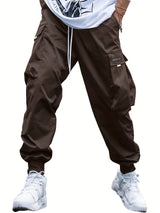 Men’s Winter Multi-Pocket Cargo Pants – Casual Hip-Hop Drawstring Streetwear Trousers - Dazzling Beauty Solution