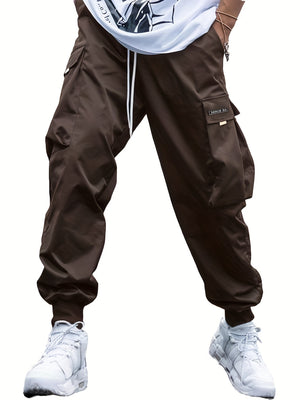 Men’s Winter Multi-Pocket Cargo Pants – Casual Hip-Hop Drawstring Streetwear Trousers - Dazzling Beauty Solution