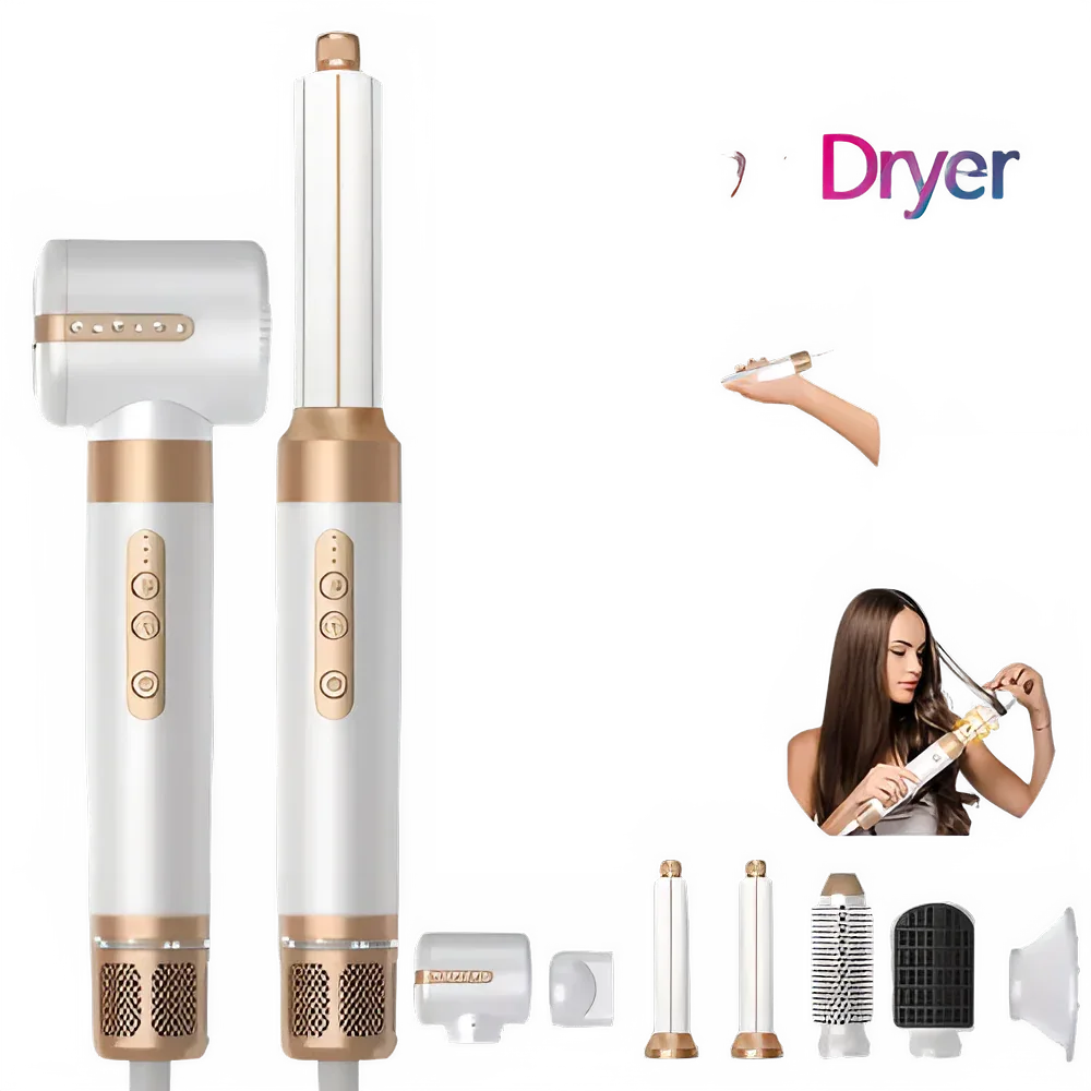 7-in-1 Professional Hair Dryer Styling Kit with Ionic Technology - Dazzling Beauty Solution