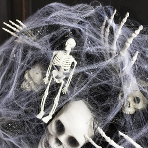 Halloween Black Mesh Skull Garland – Spooky Party Decoration - Dazzling Beauty Solution