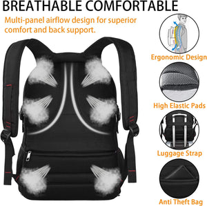 Travel Laptop Backpack, Extra Large Backpack for Men Women with USB Charging Port, TSA Friendly Heavy Duty Big Business Computer Bag Tech Backpacks Bag Fit 17 Inch Laptops, RFID Backbag