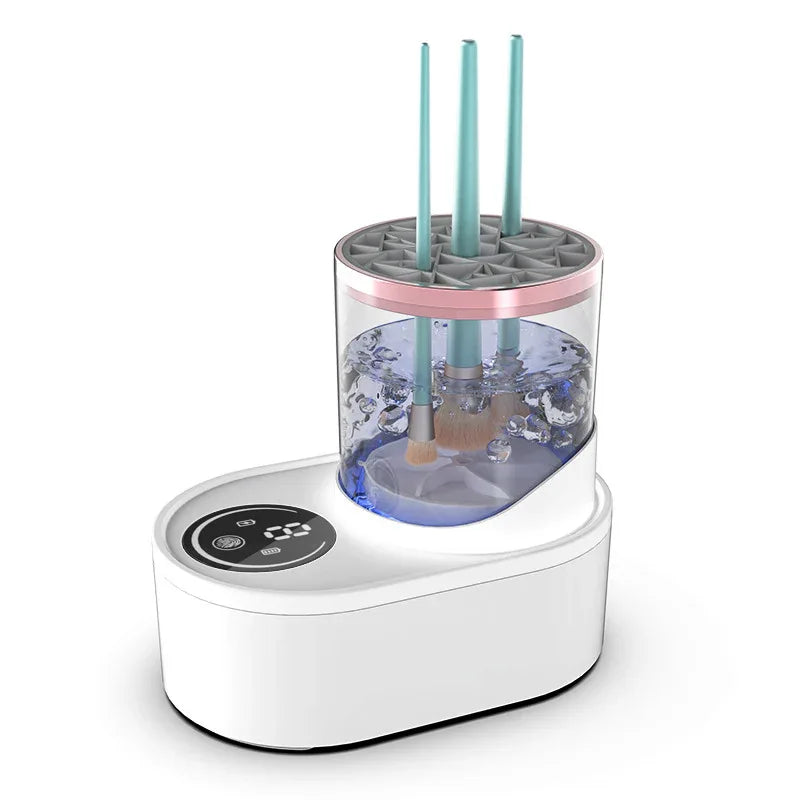 Rechargeable Electric Makeup Brush Cleaner with Drying Stand - Dazzling Beauty Solution