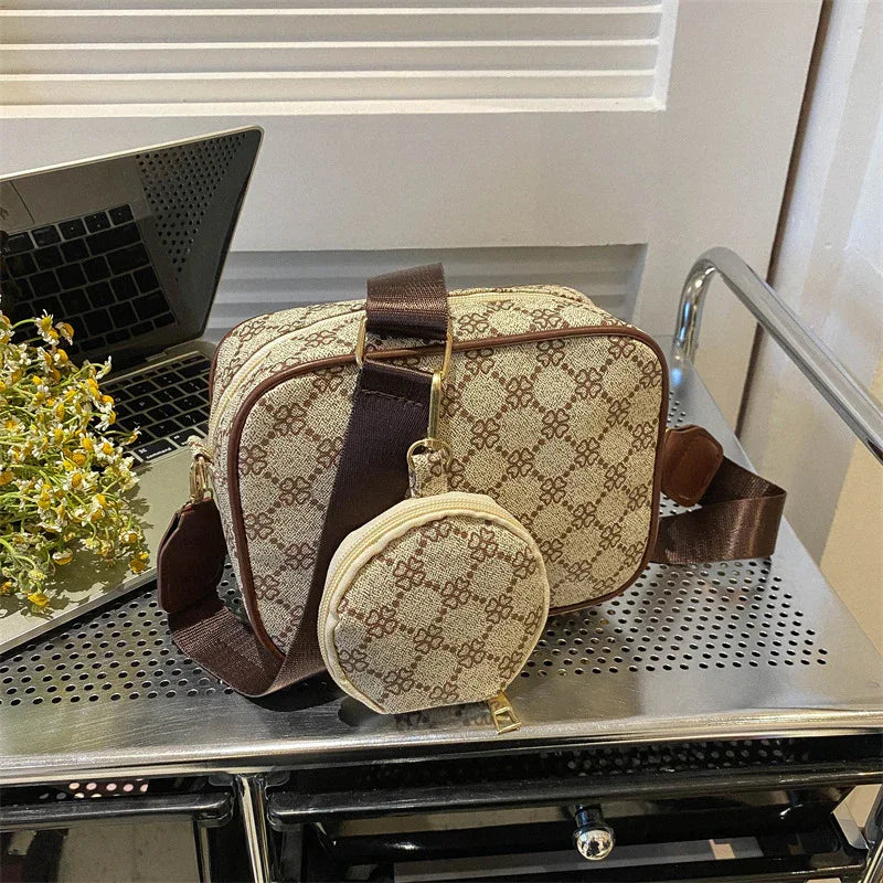 Vintage Pattern Crossbody Bags For Women Shoulder Shell Bag Trend Small Purse And Handbag Luxury Designer Female Square Bag Women's Bag - Dazzling Beauty Solution