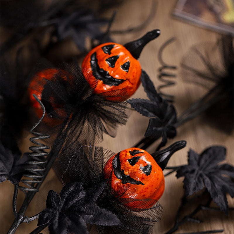 Halloween Decorations Black Horror Pumpkin Twig Cutting Bouquet - Dazzling Beauty Solution