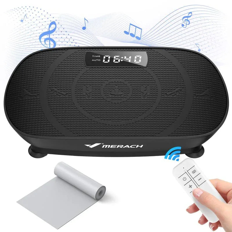 Vibration Plate Exercise Machine - Bluetooth Music & 400LBS Capacity Vibration Plate for Lymphatic Drainage Success - Dazzling Beauty Solution