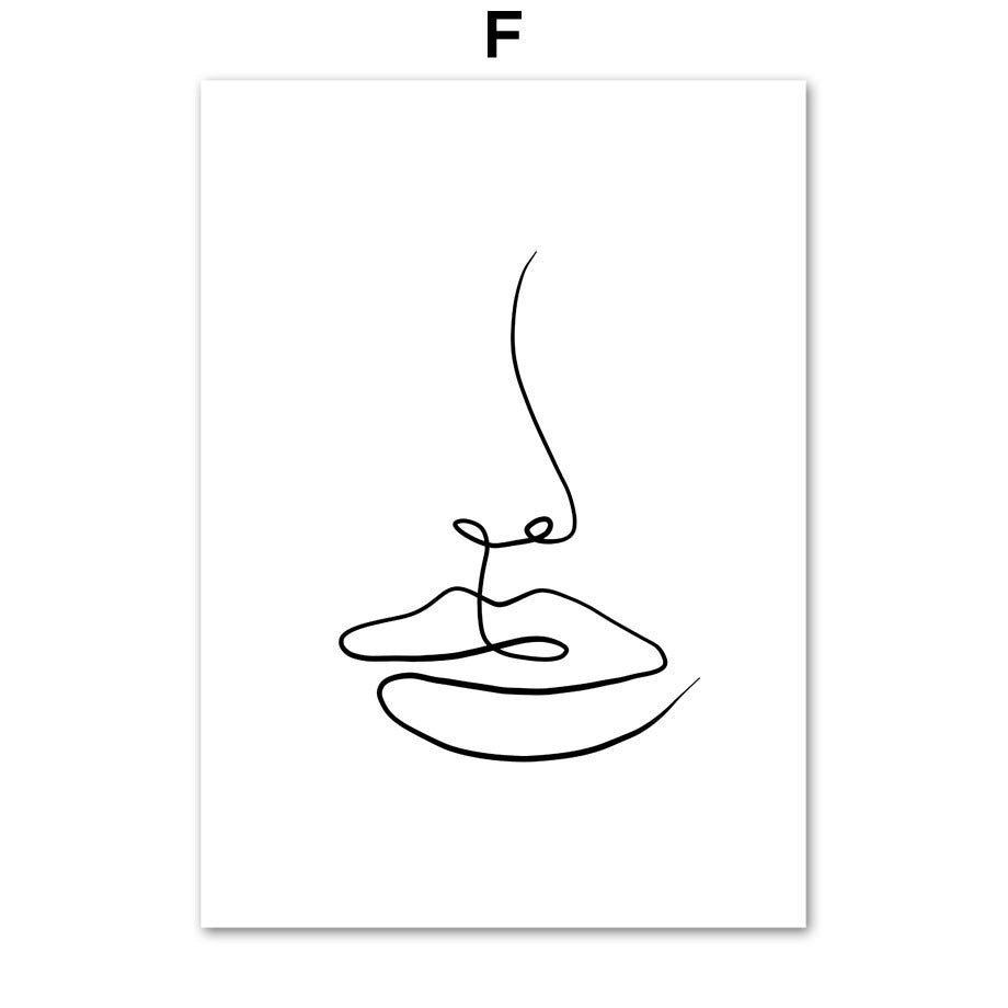 Body Art Canvas Poster – Modern Geometric Wall Art for Sofa or Bedroom - Dazzling Beauty Solution