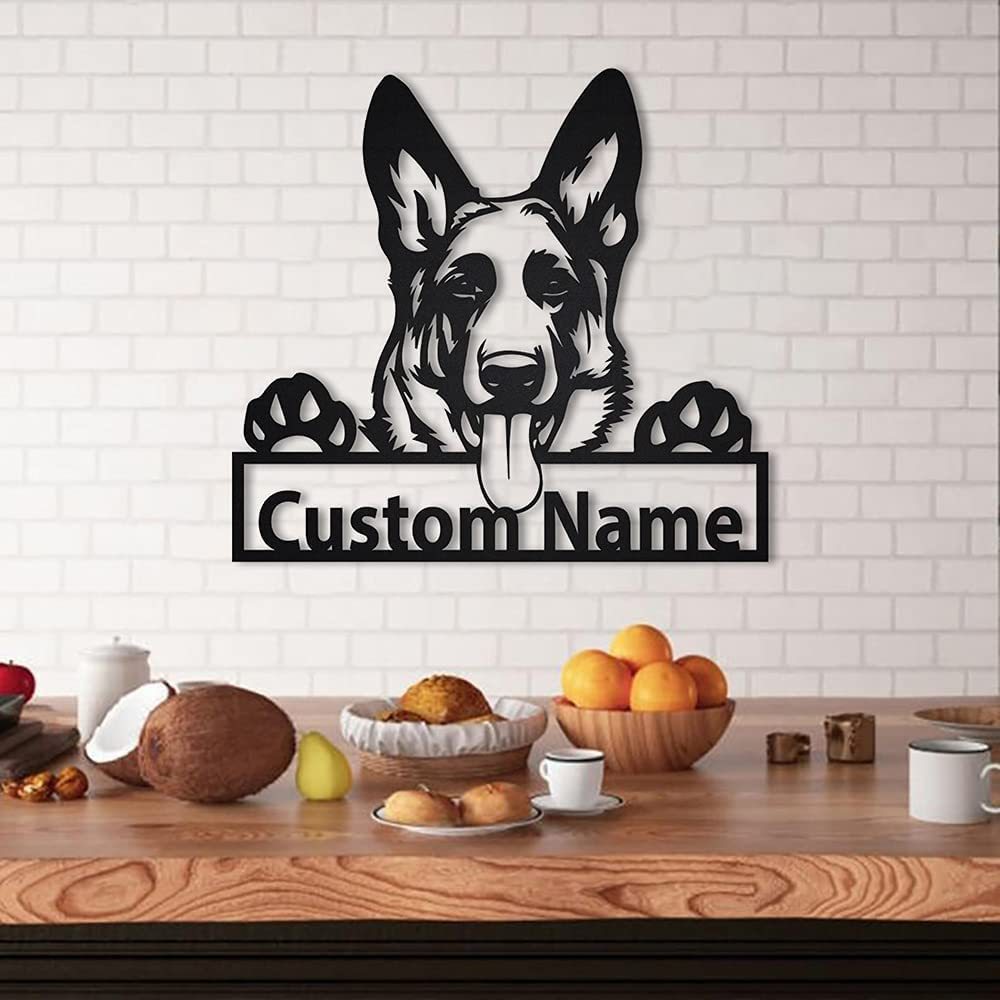 Collie Iron Art Silhouette Wall Pendant – Animal Shape Home Décor - Dazzling Beauty Solution