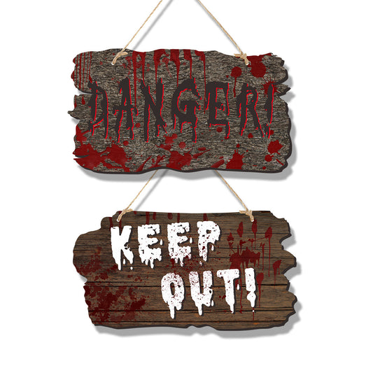 Imitation Wooden Doorplate Ghost Festival Haunted House Horror Atmosphere Decoration - Dazzling Beauty Solution