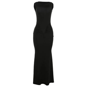 Women's Fashion Sleeveless Pleated High Waist Slim Fit Dress - Dazzling Beauty Solution