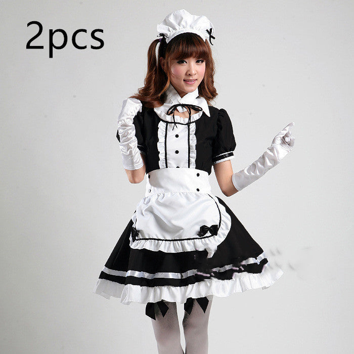 Black and white maid anime costume - Dazzling Beauty Solution