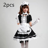 Black and white maid anime costume - Dazzling Beauty Solution