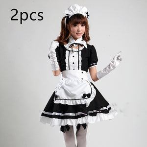 Black and white maid anime costume - Dazzling Beauty Solution