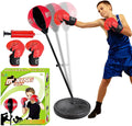 Kids Freestanding Speed Bag, 15", 2.2 Lb, Red & Black - Dazzling Beauty Solution