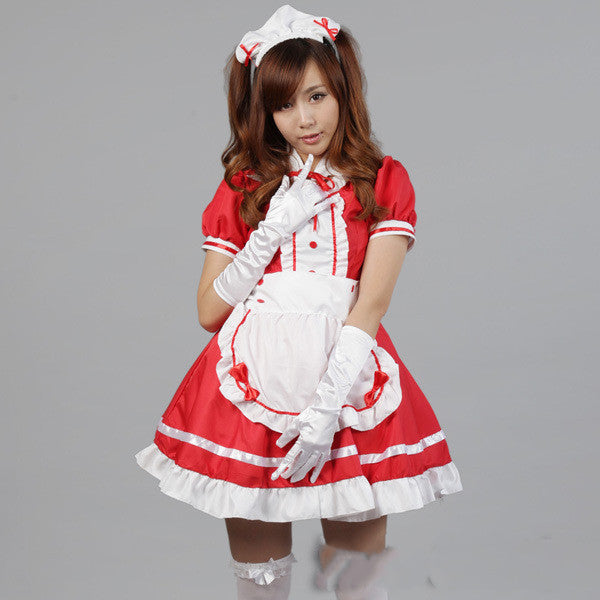 Black and white maid anime costume - Dazzling Beauty Solution