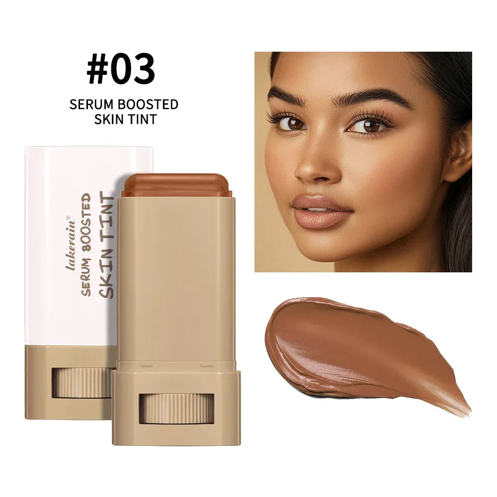 Vegan Serum-Infused Foundation Stick – Hydrating Skin Tint Balm, Anti-Aging, Sensitive-Skin Friendly (6 Shades) - Dazzling Beauty Solution
