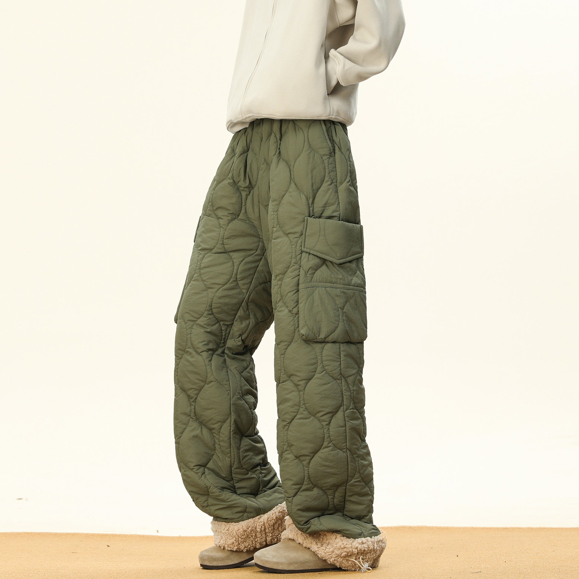 Men’s Winter Cotton Straight Pants - Dazzling Beauty Solution