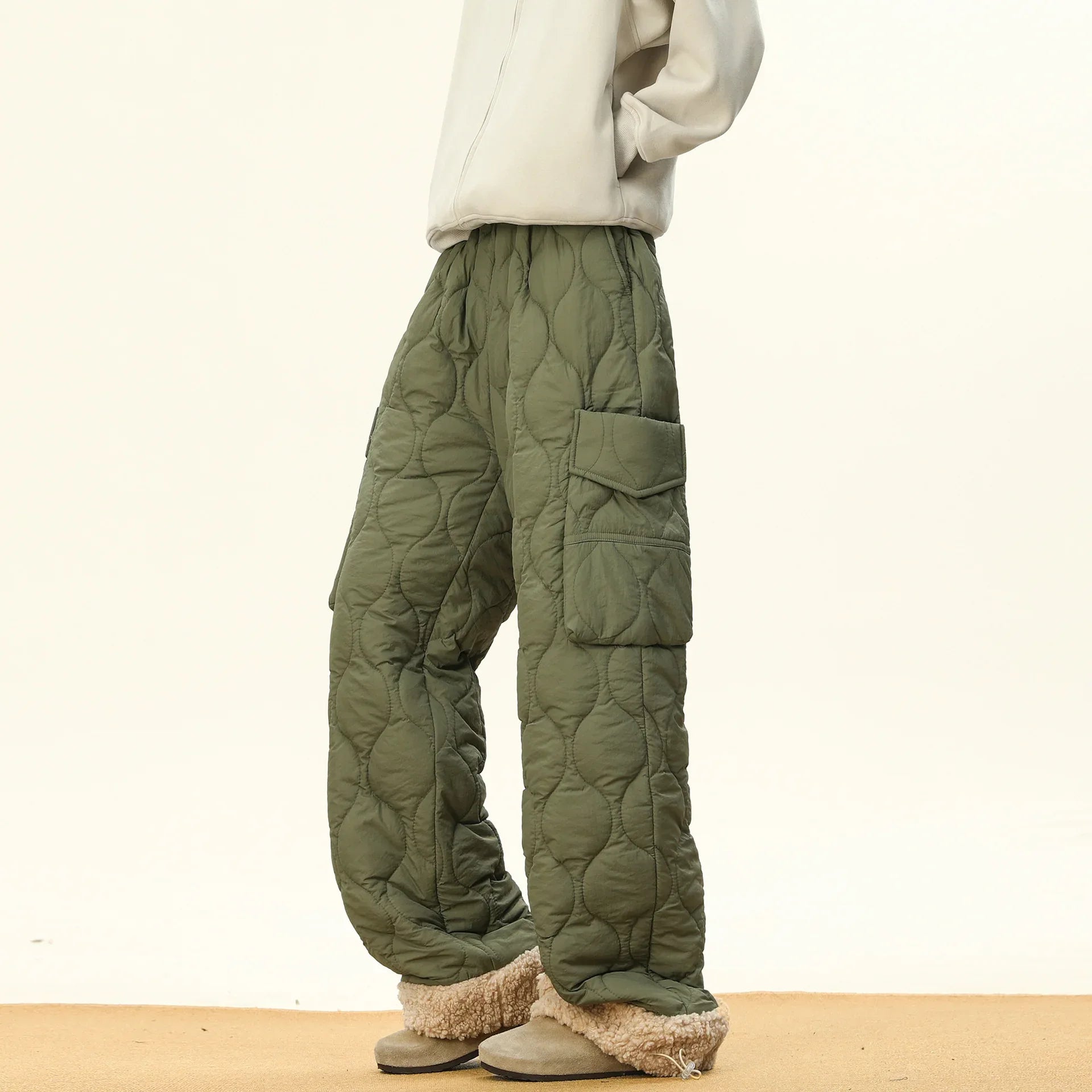 Men’s Winter Cotton Straight Pants - Dazzling Beauty Solution