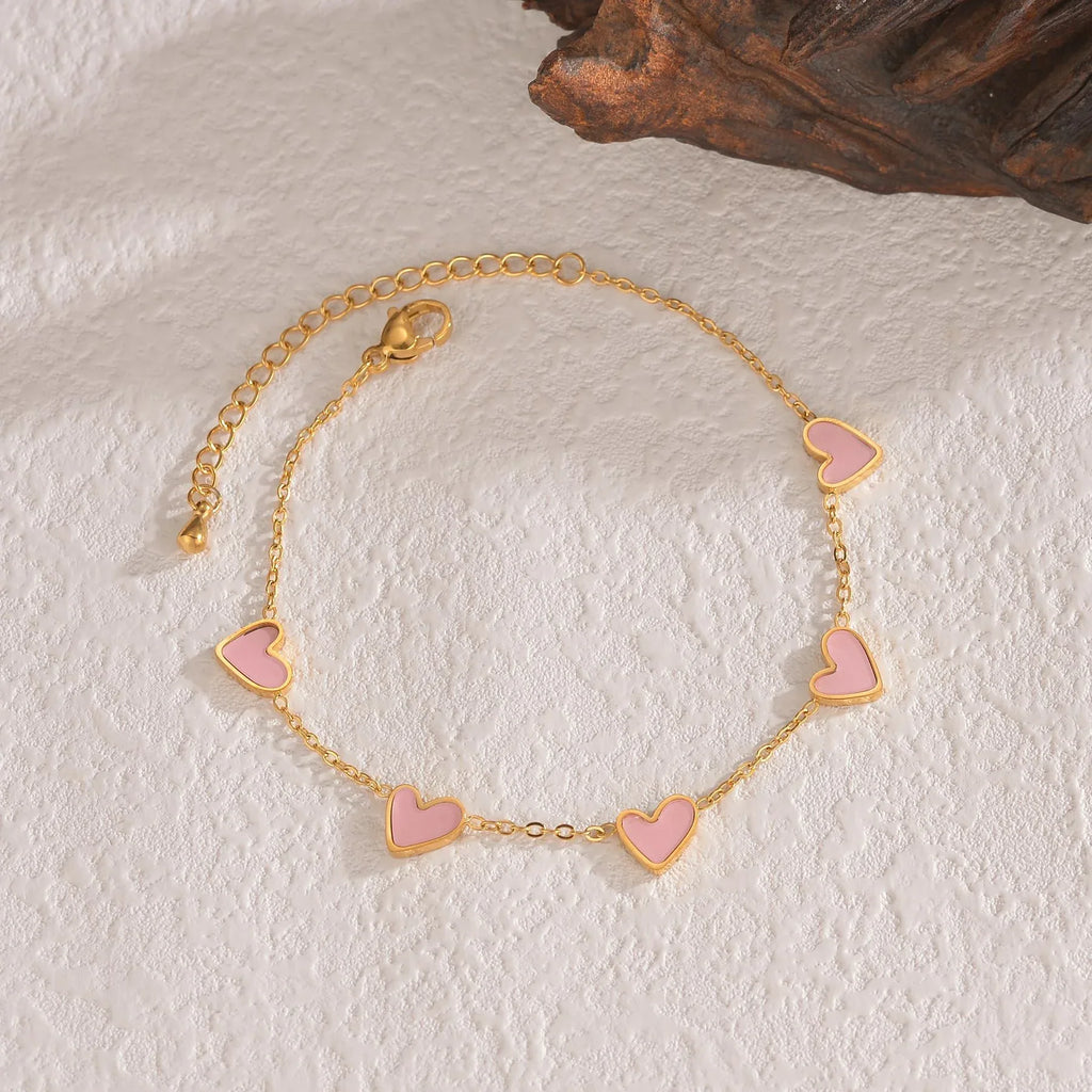 Ins Love Bracelet Stainless Steel Dripping Heart Bracelet Fashion Valentine's Day Jewelry Gift - Dazzling Beauty Solution