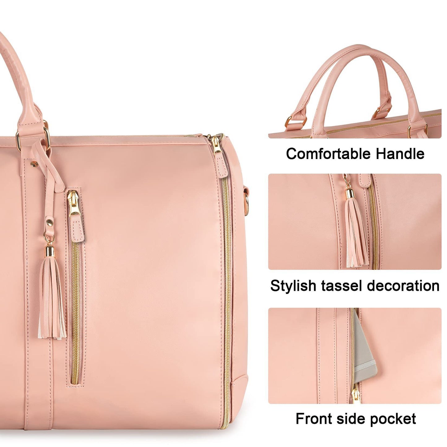 Women’s Large Capacity Travel Duffle Bag – Waterproof Foldable Suit Tote - Dazzling Beauty Solution