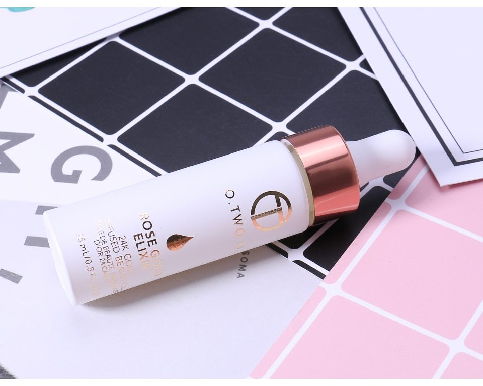 24k Rose Gold Elixir Skin Make Up Oil For Face Essential Oil Before Primer Foundation Moisturizing Face Oil Anti-aging - Dazzling Beauty Solution