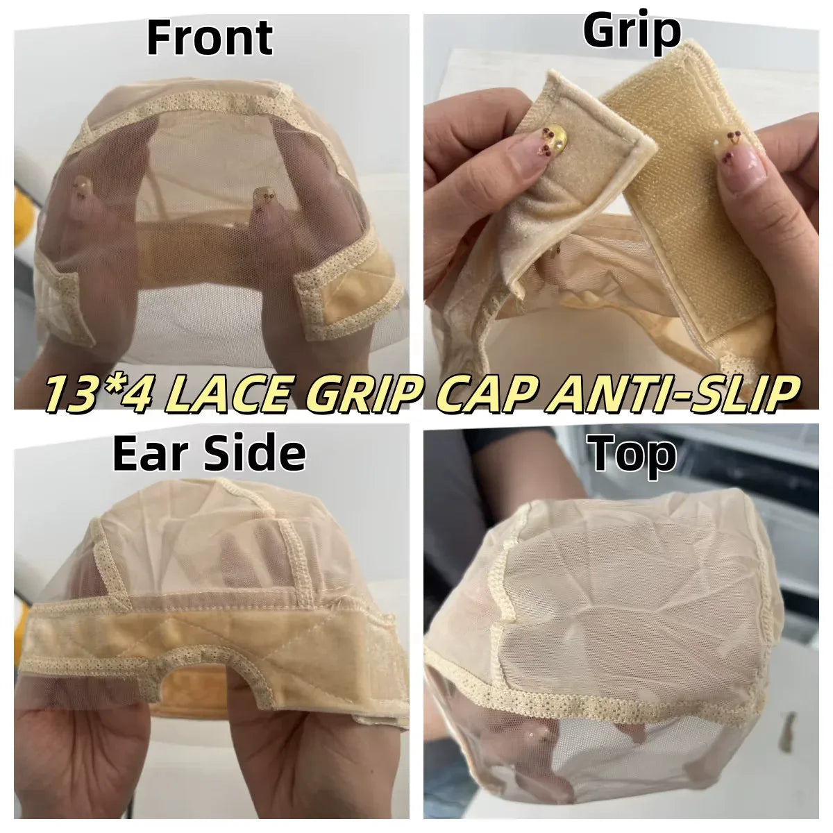 3-Piece Anti-Slip Wig Cap Set – Available in Black, Light, or Brown - Dazzling Beauty Solution