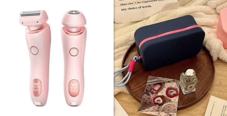 2-in-1 Rechargeable Epilator & Hair Removal Trimmer – Face, Body, Bikini, Legs & Underarms - Dazzling Beauty Solution