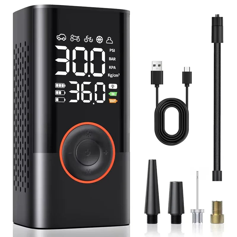 Wireless Tire Inflator – 150PSI, 5 Modes, LED & Auto Stop - Dazzling Beauty Solution