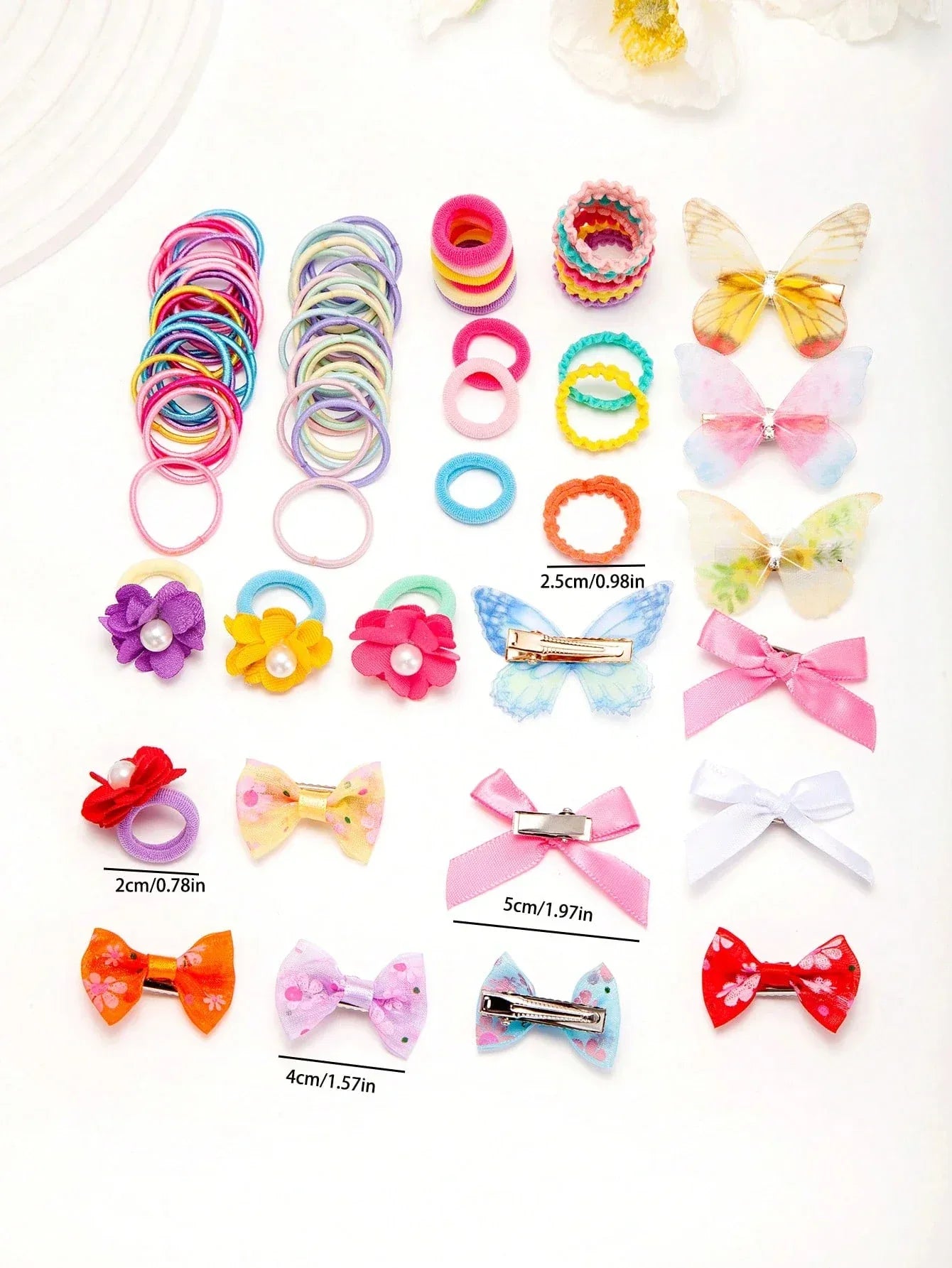499Pcs/Set Girls Colorful Bow Hair Clips, Fashion Minimalist Hair Ties, Ponytail Holders for Students, Suitable for Daily and Party Use - Dazzling Beauty Solution