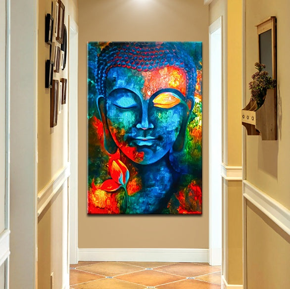 Modern Buddha Wall Art – Canvas Painting & Buddhism Poster for Home Décor - Dazzling Beauty Solution