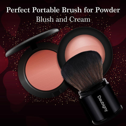Retractable Kabuki Makeup Brush, Powder Brushes Foundation Travel Foundation Brush for Blush Bronzer & Powder…