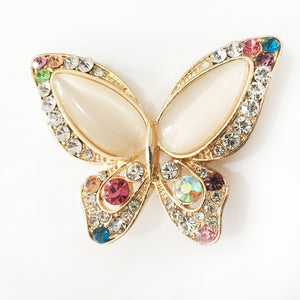Women’s Butterfly Brooch – Gemstone Inlay Pin Accessory - Dazzling Beauty Solution