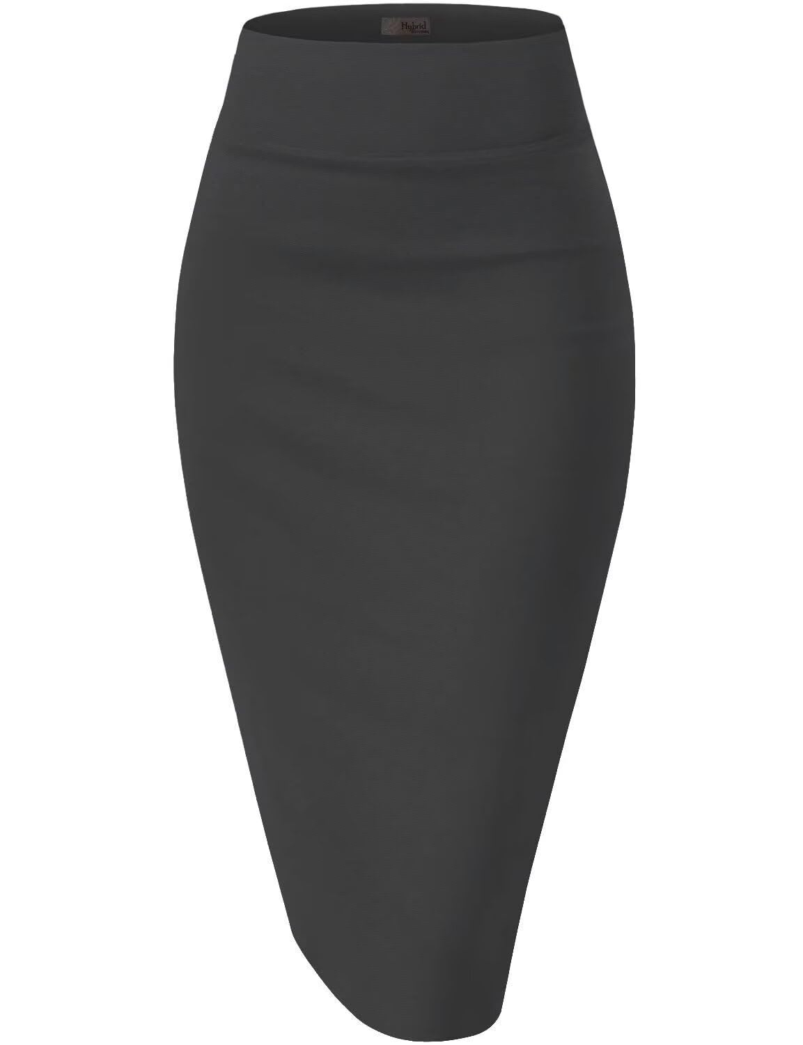 Women's Premium Ponte Stretch High-Waist Pencil Skirt – Below Knee