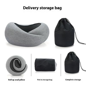 Snail U-Shaped Memory Foam Travel Pillow – 360° Neck Support - Dazzling Beauty Solution