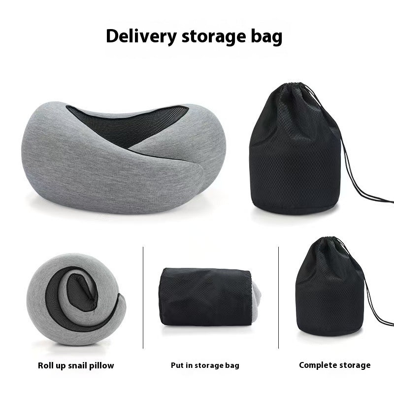 Snail U-Shaped Memory Foam Travel Pillow – 360° Neck Support - Dazzling Beauty Solution