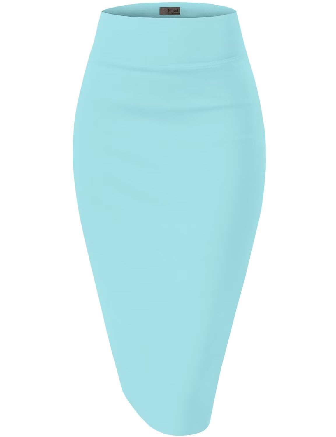 Women's Premium Ponte Stretch High-Waist Pencil Skirt – Below Knee