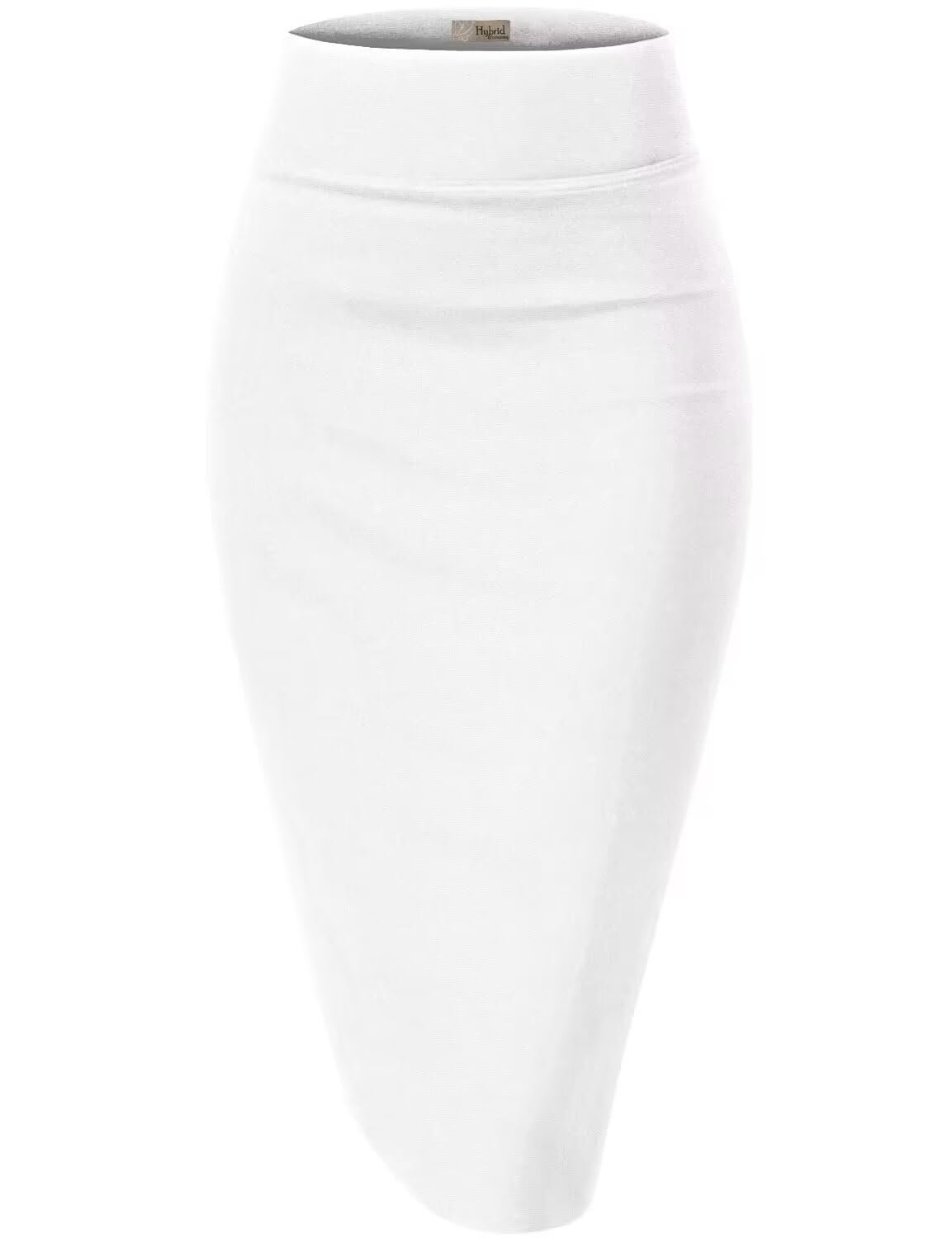 Women's Premium Ponte Stretch High-Waist Pencil Skirt – Below Knee