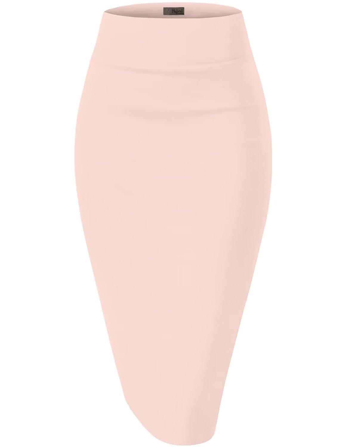 Women's Premium Ponte Stretch High-Waist Pencil Skirt – Below Knee