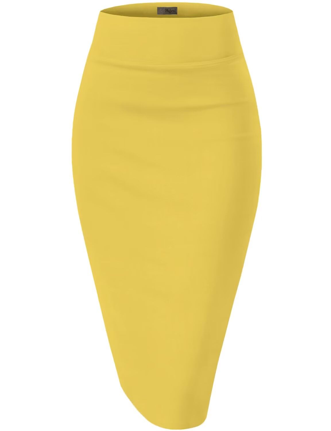 Women's Premium Ponte Stretch High-Waist Pencil Skirt – Below Knee