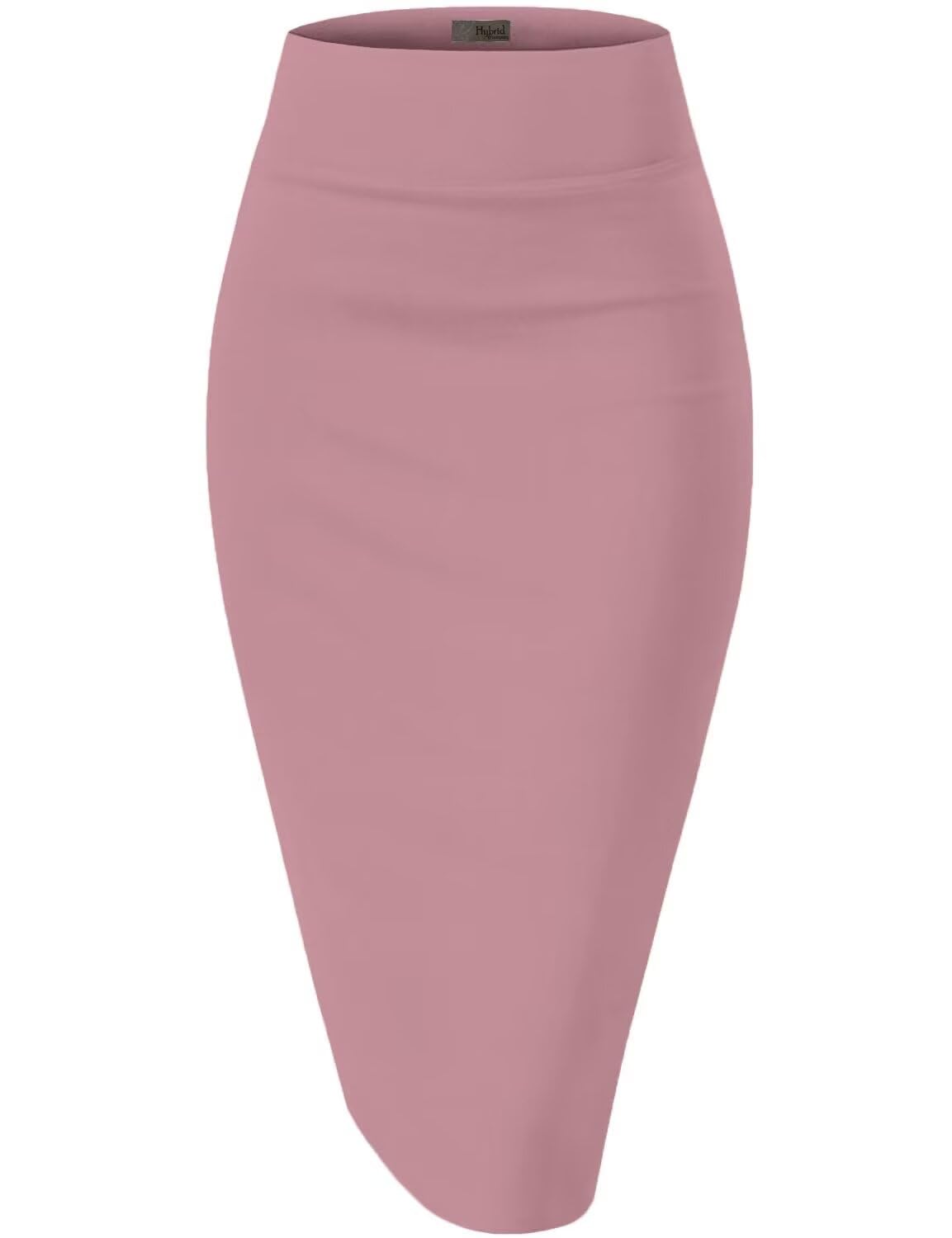 Women's Premium Ponte Stretch High-Waist Pencil Skirt – Below Knee