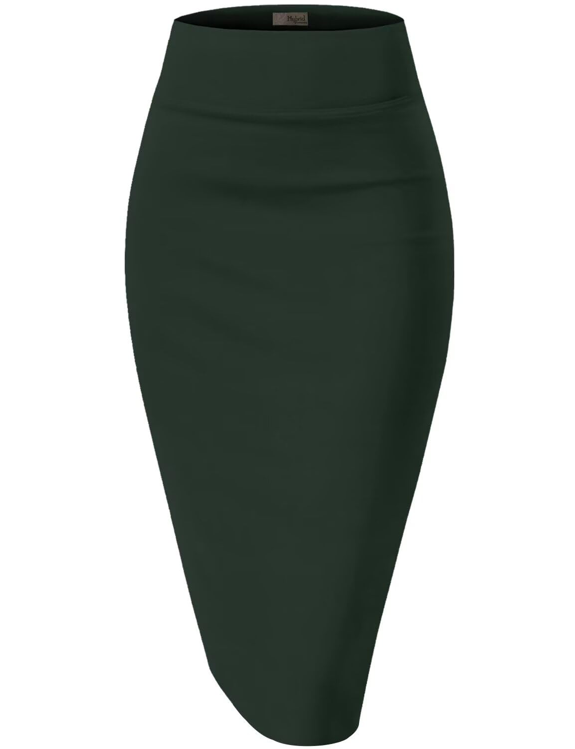 Women's Premium Ponte Stretch High-Waist Pencil Skirt – Below Knee